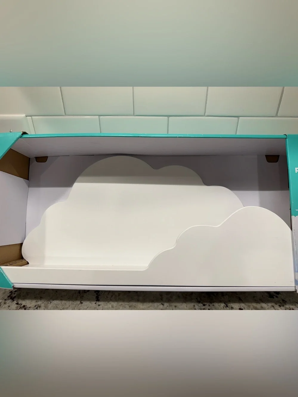 Pillowfort White Cloud Decorative Floating Kids Wall Shelf (Appx 10”x24”) NWT